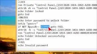 How to create password for folder with CMD