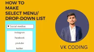 how to make select menu or drop -down list in html and CSS simple select menu#html #css #conding