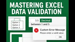 Mastering Excel Data Validation: Drop-Down Lists, Decimal Rules & Custom Error Messages