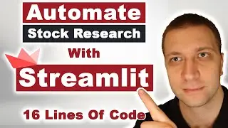Streamlit for Stocks Research - Automate Stock Fundamental Analysis with Python - Web App Tutorial