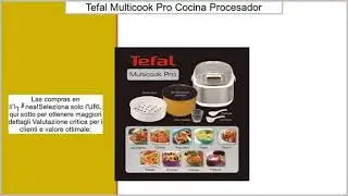 Tefal Multicook Pro Cocina - Procesador de alimentos, 680 W, 12 funciones, capacidad de 4 l