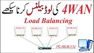 Load Balancing 4 WAN + 1 LAN in (Hindi & Urdu)