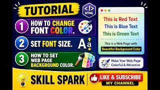 HTML  How to Change Font Color, Font Size and Set Background Color Tutorial