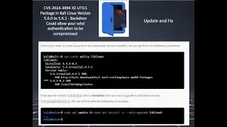 Kali Linux CVE 2024 3094 Backdoor