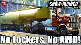 SnowRunner: No Diff Lock, NO AWD CHALLENGE! (Hard Mode: [ON])