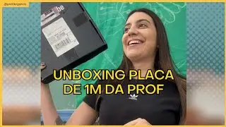 Unboxing da PLACA DE 1 MILHÃO da PROF! 😱