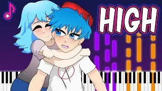 High — Friday Night Funkin' (FNF Piano Tutorial)