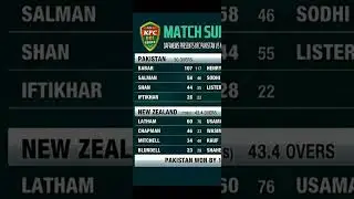 PAKISTAN 🇵🇰 VS NEW ZEALAND 🇳🇿 4TH ODI MATCH SUMMARY.