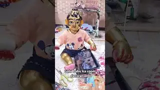 aaj golu ne room decoration kia 😍#makhanchorgopinath