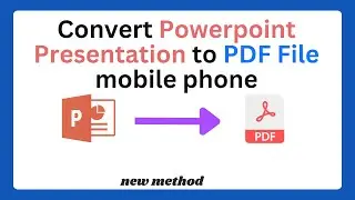 How to Convert Powerpoint Presentation to PDF File | Convert Powerpoint Presentation to PDF file