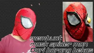 cara membuat topeng Spider-Man dari barang bekas