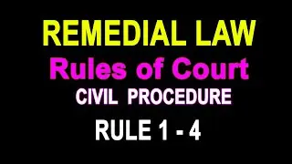 Audio Codal: Rules on Civil Procedure of the Philippines - RULE 1 to 4 #audiocodal #realhumanvoice
