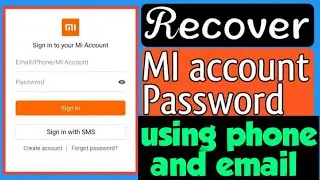How to recover mi account 2021  | Forgot Password Mi Account