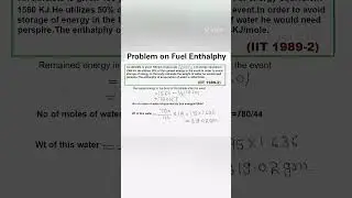 Problem on Fuel Enthalphy #chemistry #jee #neet #shorts