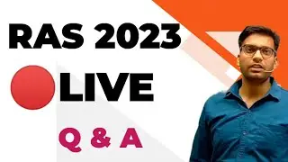 RAS  2023 Special Q & A live | ras cutoff live | ras prelims 2023 cutoff | RPSC RAS 2023 answere key