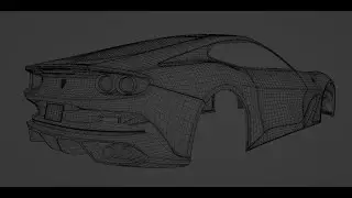 Blender modeling car timelapse Ferrari BR20 Part 2.