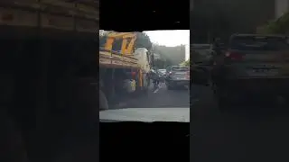 motorcycle vs truck and suv. I can stop both of you.#automobile  #truck #suv #accidents_via_dashcam