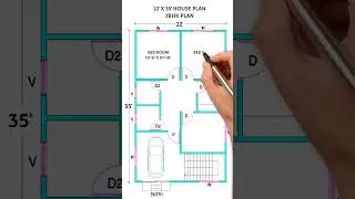 22x35 house plan| 3bhk plan| car parking #house #homedesign #housedesign #youtubevideo