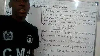 1  Types of Library Materials  Print Materials