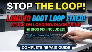 Lenovo Boot Loop keeps Restarting Stuck on Loading Stuck Diagnosing PC Laptop