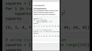 What is List Comprehension? 