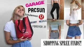 JULY SHOPPING SPREE & TRY ON | lululemon, forever 21, pacsun, garage