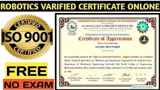 Free Online Robotics Certificate | Free Quiz Certificate | Free Certificate | Knowledge 100 ||