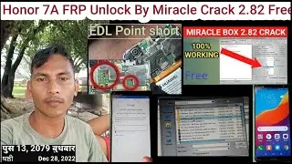 Honor 7A frp unlock with miracle 2.82 creak