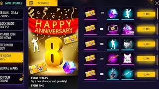 উরাধুরা Rewards নিয়ে নাও💥😮 8Anniversary টোকেন দিয়ে? 8Anniversary token Rewards|Free fire new event