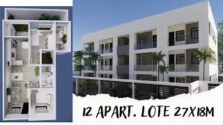 PROJETO 12 APARTAMENTOS PEQUENOS COM 2 QUARTOS - Limoeiro de Anadia/AL