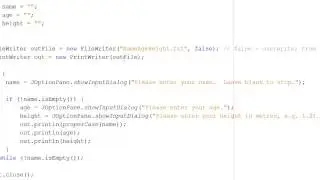 Java - showInputDialog + Writing text files