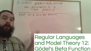 Regular Languages and Model Theory 12: Gödel's Beta Function