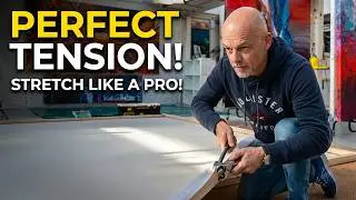 How to stretch a LARGE CANVAS - the easy way with perfect technique!