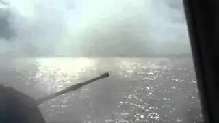 HMS Somerset 4.5 inch Gun firing practise