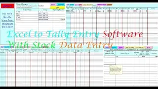 Excel To Tally Entry Software with Stock Data Entry