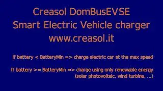 Creasol DomBusEVSE: smart electric vehicle charger