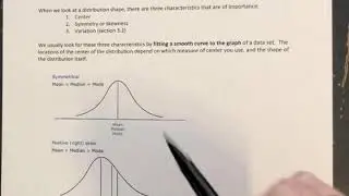 Measures of Center and Skewness