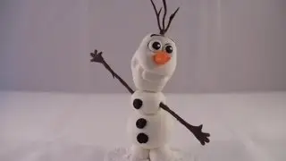 How to make Olaf Cake Topper with gumpaste Tutorial  (READ INFO for better quality video)