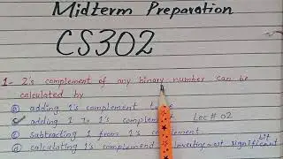 CS302 || 50 mcq's || midterm preparation 2022 2023|| part 1 enjoy studies Uzma Qayyum