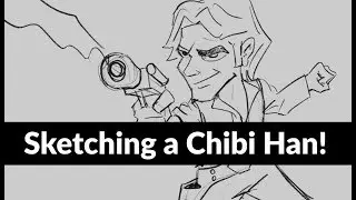 Sketching a Chibi Han Solo Using Procreate - Part 1 of 3