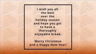 Have a great Christmas Holiday. Warm greetings from Allscan Twelve.