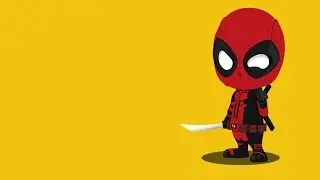 How to draw sketch Deadpool cute cartoon