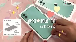 New iPhone 11 unboxing *ASMR*  (mint green) | 2021