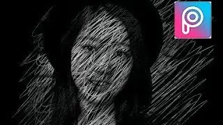 Tutorial Picsart - Cara membuat scribble art di Picsart Andoid | IOS