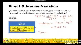 DAV Math - Class 8 - Direct & Inverse Variation - Q5