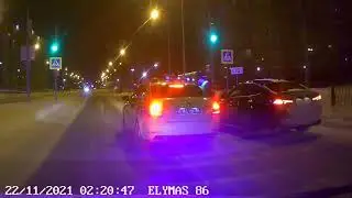 Злостный нарушитель ПДД задержан ночью на Ивана Захарова в Сургуте