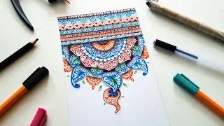 Drawing mandala design art | Doodleart | #mandala #art #drawing