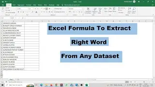 Excel Right Formula | Extract Right Word from a Dataset | Advanced Right formula