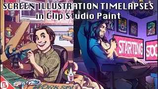 Clip Studio Paint Timelapses - Stream Screen Commissions