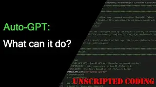 AutoGPT - Walkthrough the env file to understand what's happening | Unscripted Coding